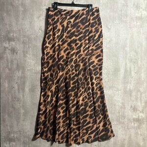 Leopard Print Maxi skirt size L